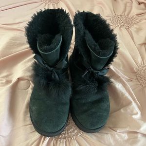 Women’s Mini Black Ugg Boot With Tassel